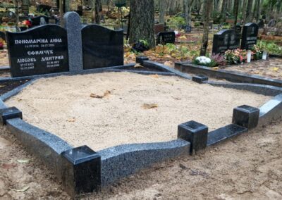 Комбинированная гранитная ограда Таллин — Avrora Kivi Kombineeritud graniit hauapiire Tallinnas