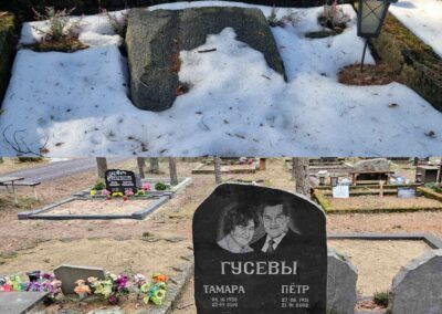 Восстановление упавшего памятника и ремонт основания могилы в Таллине. Hauasamba taastamine ja vundamendi remont Tallinnas.